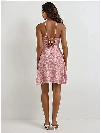 Vestido mini com padrão floral hiccup