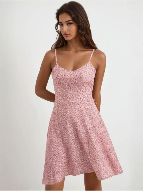 Vestido mini com padrão floral hiccup - Kiabi Vestido mini com padrão floral hiccup - Kiabi