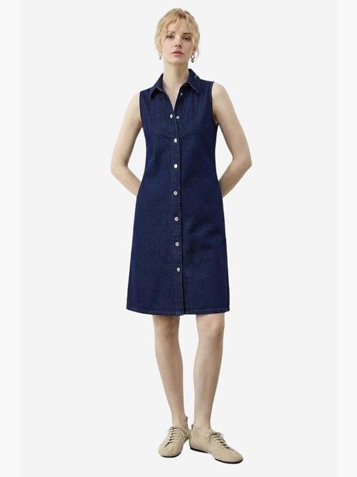 Vestido mini de ganga com colarinho de camisa e bolso lucci - Kiabi Vestido mini de ganga com colarinho de camisa e bolso lucci - Kiabi