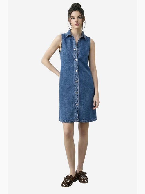 Vestido mini de ganga com colarinho de camisa e bolso lucci - Kiabi Vestido mini de ganga com colarinho de camisa e bolso lucci - Kiabi