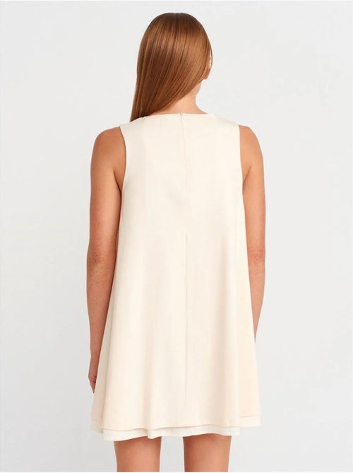 Vestido mini direito sem mangas em popelina de algodão dilvin - Kiabi Vestido mini direito sem mangas em popelina de algodão dilvin - Kiabi
