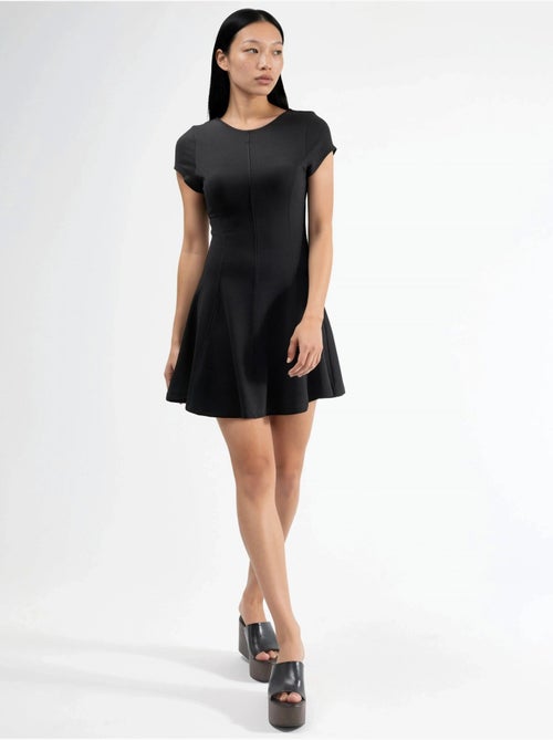 Vestido mini em linha a de manga curta busem - Kiabi