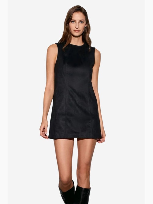 Vestido mini em pele sintética sem mangas dilvin - Kiabi