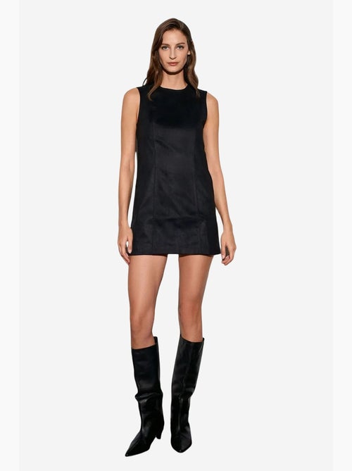 Vestido mini em pele sintética sem mangas dilvin - Kiabi