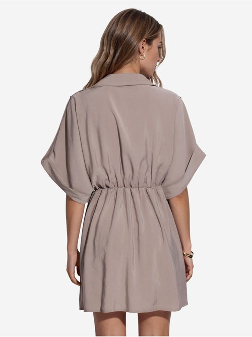 Vestido mini envelope texturizado busem - Kiabi