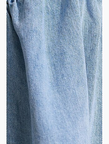 Vestido mini halter em ganga de algodão dilvin