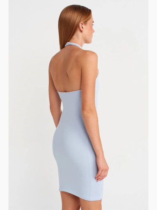 Vestido mini justo canelado dilvin - Kiabi Vestido mini justo canelado dilvin - Kiabi