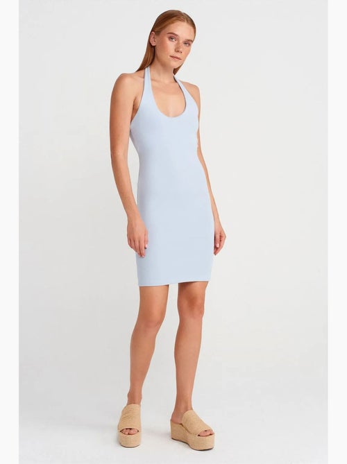 Vestido mini justo canelado dilvin - Kiabi Vestido mini justo canelado dilvin - Kiabi