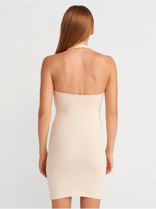 Vestido mini justo canelado dilvin - Kiabi Vestido mini justo canelado dilvin - Kiabi