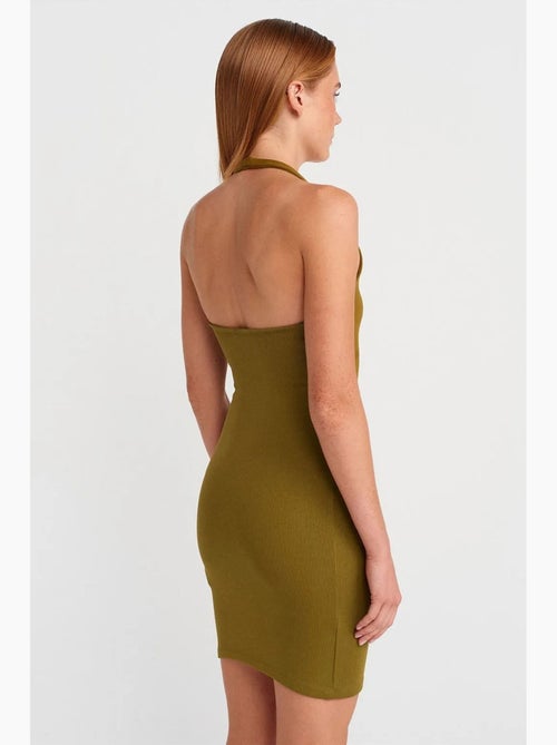 Vestido mini justo canelado dilvin - Kiabi Vestido mini justo canelado dilvin - Kiabi