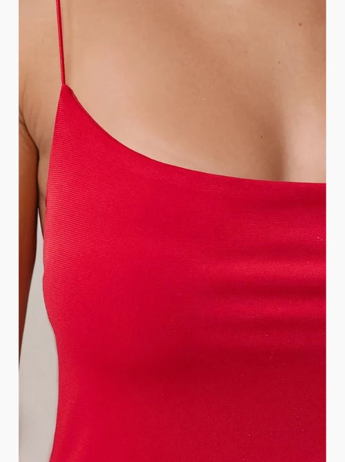 Vestido mini justo com decote quadrado hiccup - Kiabi