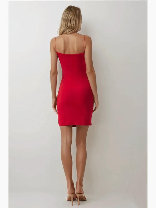 Vestido mini justo com decote quadrado hiccup - Kiabi