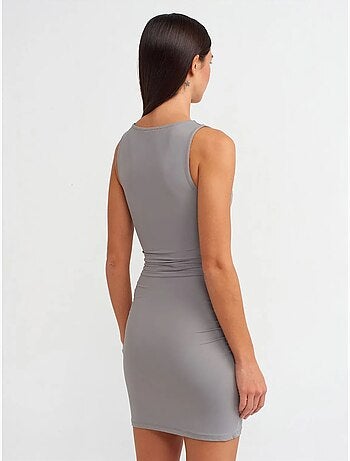 Vestido mini justo com drapeado dilvin