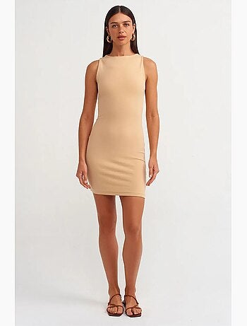 Vestido mini justo sem mangas dilvin