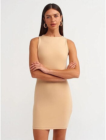 Vestido mini justo sem mangas dilvin