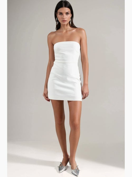 Vestido mini sem alças hiccup - Kiabi Vestido mini sem alças hiccup - Kiabi
