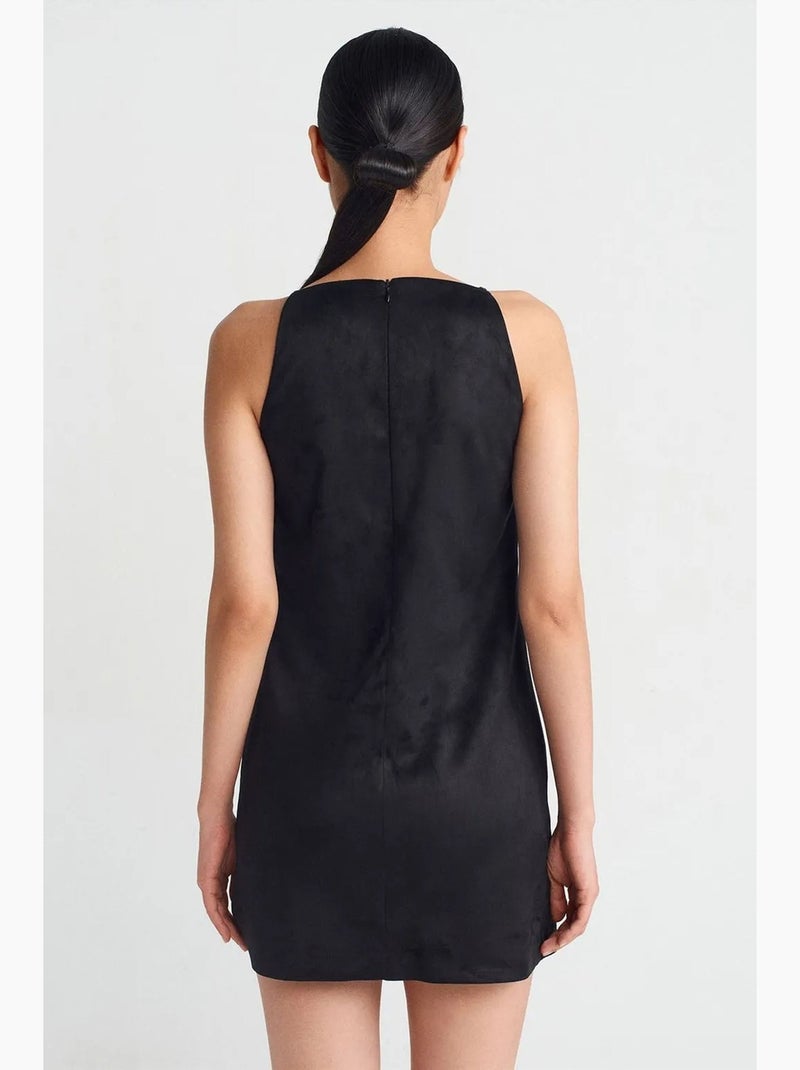 Vestido mini sem mangas com fecho de correr dilvin Preto - Kiabi