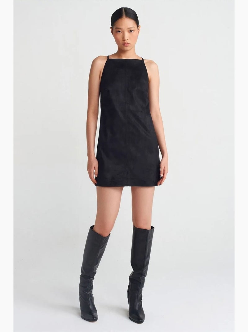 Vestido mini sem mangas com fecho de correr dilvin Preto - Kiabi