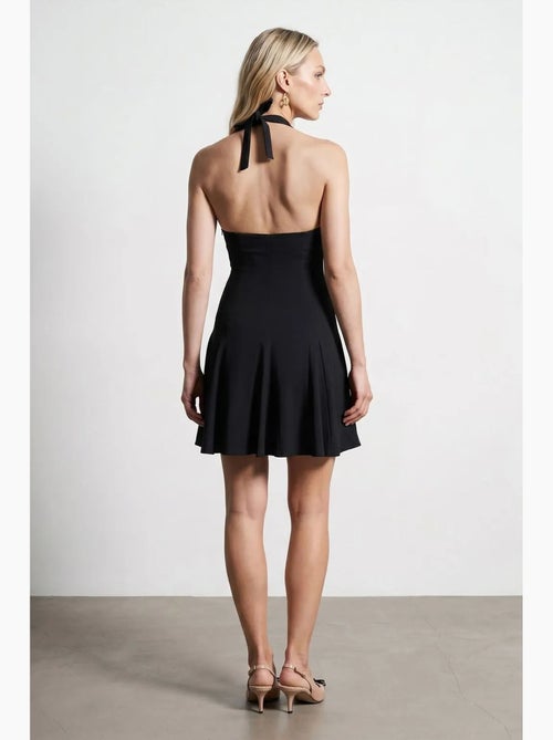Vestido mini skater com decote halter dilvin - Kiabi