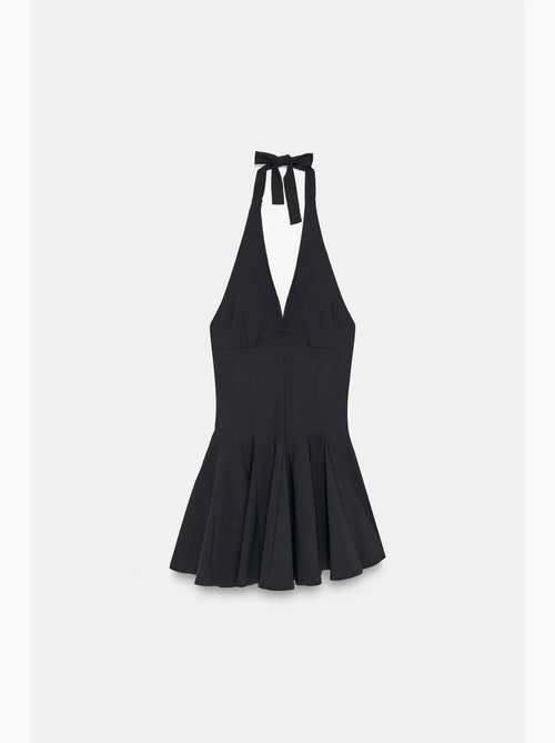 Vestido mini skater com decote halter dilvin - Kiabi