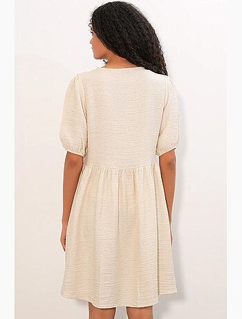 Vestido mini smock feminino em linha a bdart