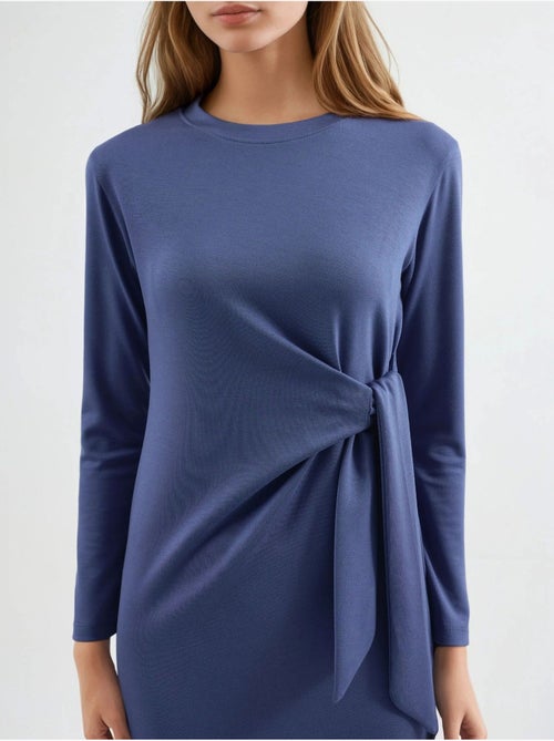Vestido modal touch com racha, coleção bersan hiccup - Kiabi Vestido modal touch com racha, coleção bersan hiccup - Kiabi