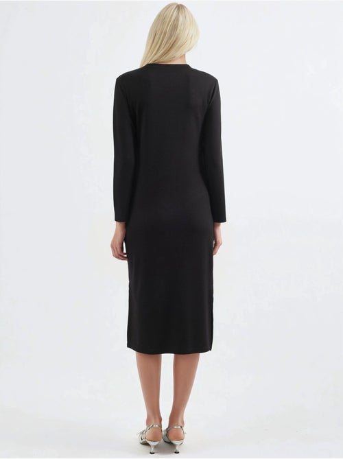 Vestido modal touch com racha, coleção bersan hiccup - Kiabi Vestido modal touch com racha, coleção bersan hiccup - Kiabi