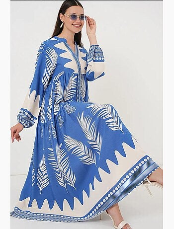 Vestido modesto com padrão autêntico bdart