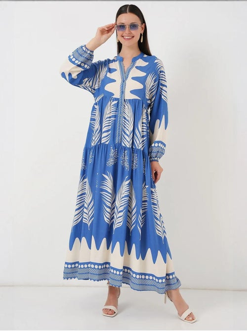 Vestido modesto com padrão autêntico bdart - Kiabi Vestido modesto com padrão autêntico bdart - Kiabi