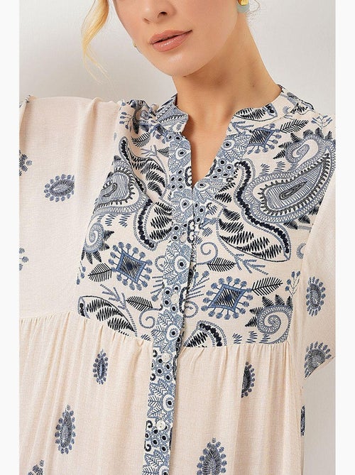 Vestido modesto com padrão autêntico bdart - Kiabi Vestido modesto com padrão autêntico bdart - Kiabi