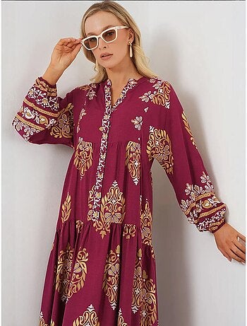 Vestido modesto com padrão autêntico bdart