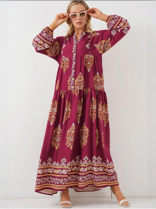 Vestido modesto com padrão autêntico bdart - Kiabi Vestido modesto com padrão autêntico bdart - Kiabi