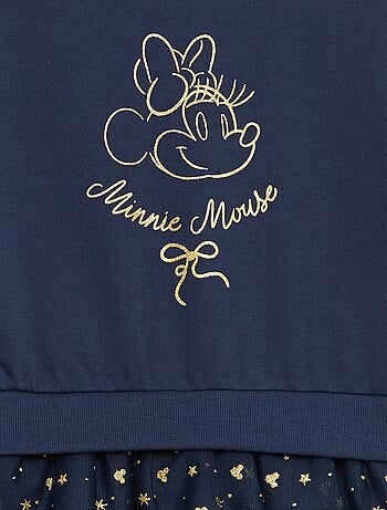 Vestido moletom com efeito 2 em 1 na base 'Minnie' 'Disney'
