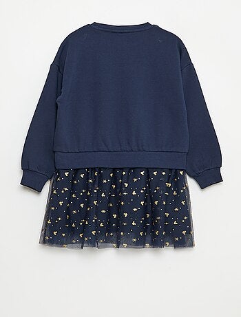 Vestido moletom com efeito 2 em 1 na base 'Minnie' 'Disney'