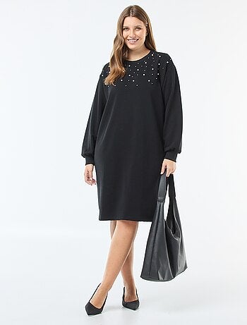 Vestido moletom com pérolas de fantasia 'Only Carmakoma'
