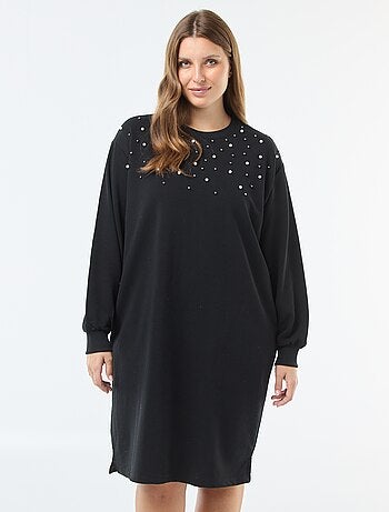 Vestido moletom com pérolas de fantasia 'Only Carmakoma'