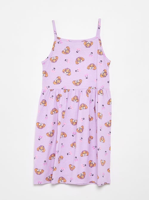 Vestido \'Patrulha Pata\' em jérsei estampado com alças - Kiabi