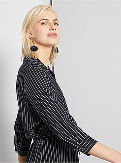 Vestido pelo joelho às riscas 'JDY' - Kiabi