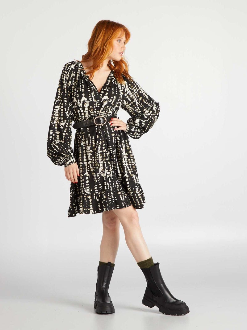 Vestido pelo joelho 'JDY' PRETO - Kiabi