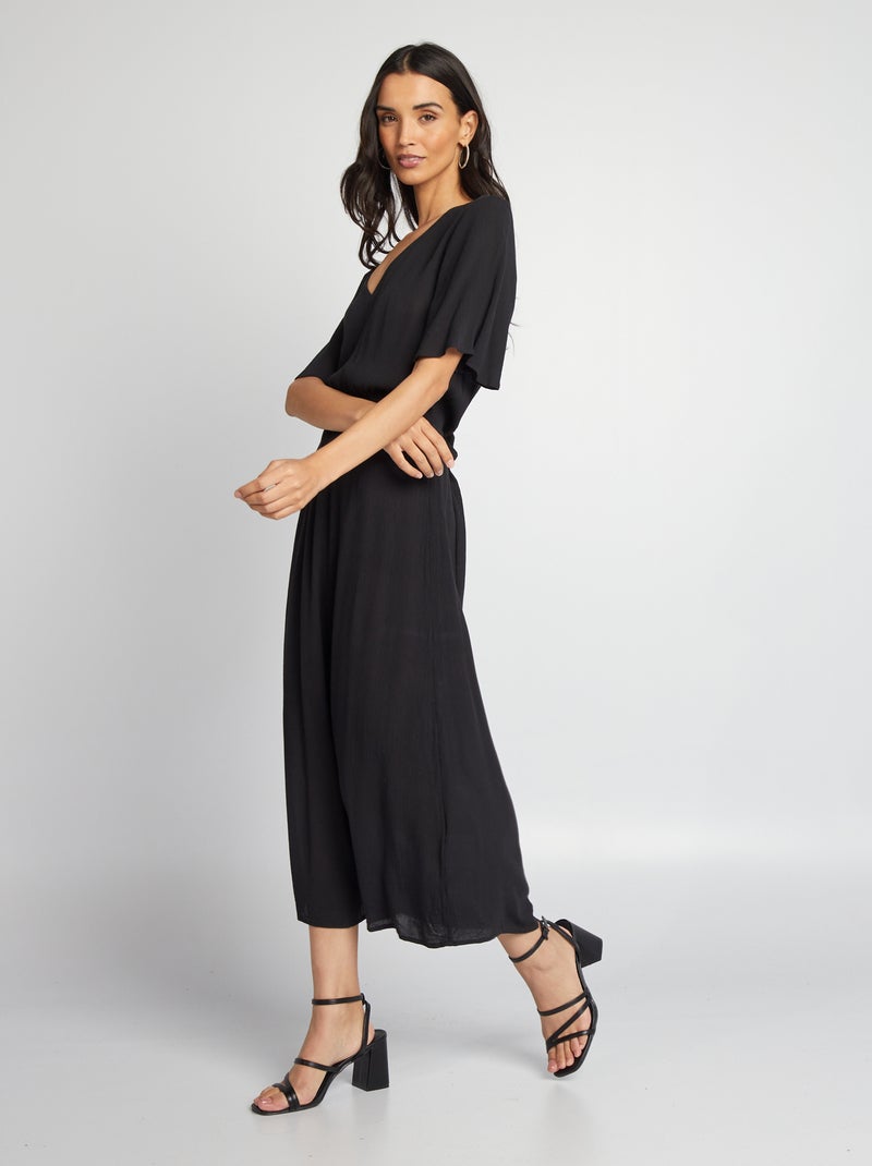 Vestido pelo joelho Preto - Kiabi