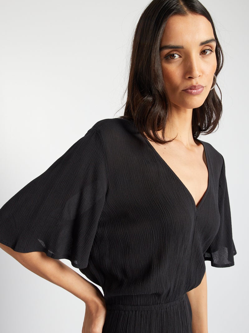 Vestido pelo joelho Preto - Kiabi