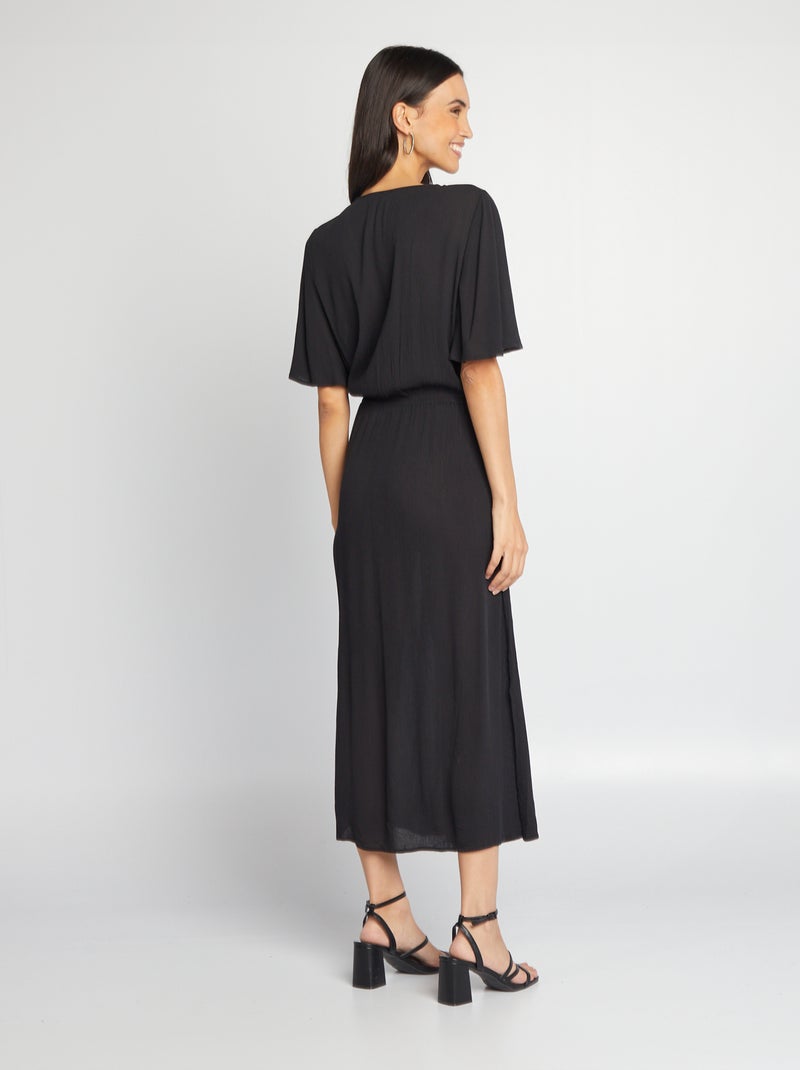 Vestido pelo joelho Preto - Kiabi