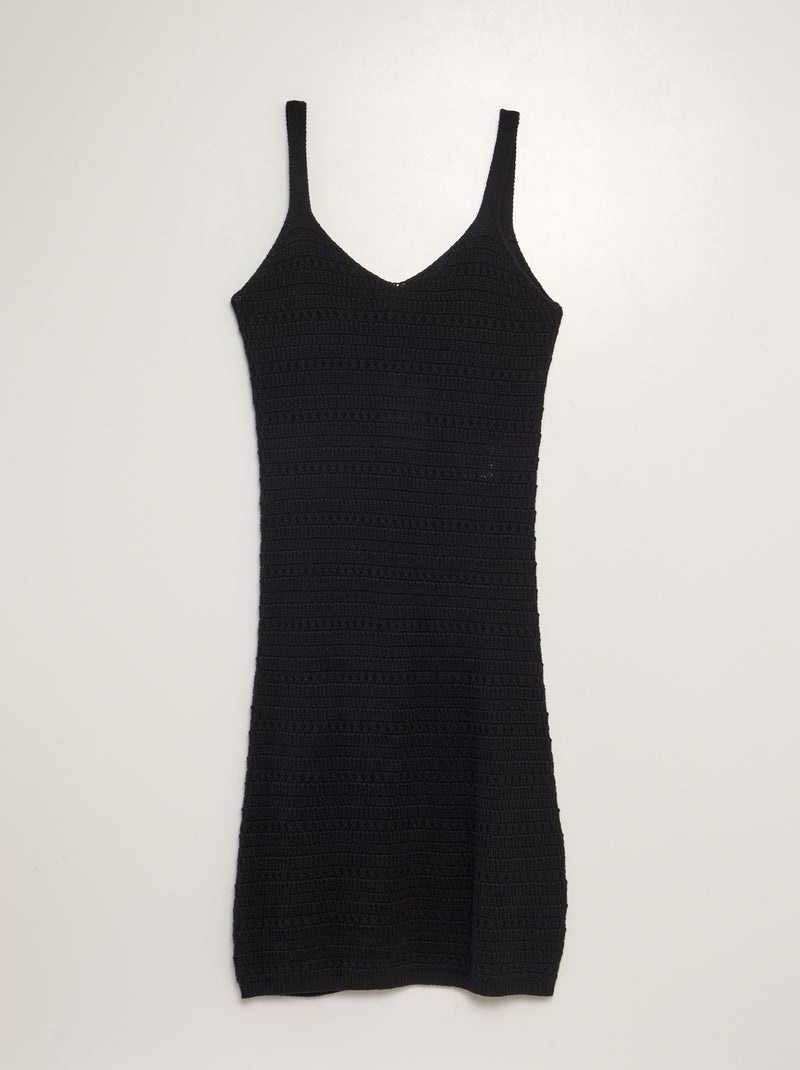 Vestido pelo joelho Preto - Kiabi