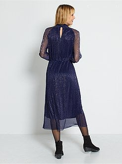 Vestido plissado - Kiabi