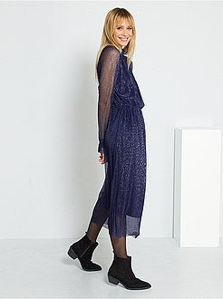 Vestido plissado - Kiabi