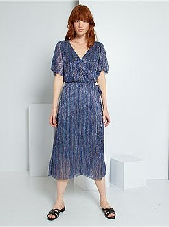 Vestido plissado - Kiabi