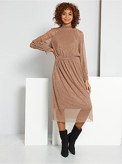 Vestido plissado - Kiabi