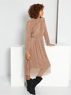 Vestido plissado - Kiabi