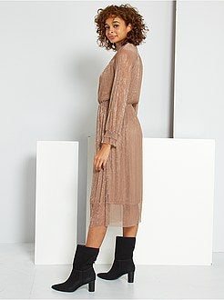 Vestido plissado - Kiabi