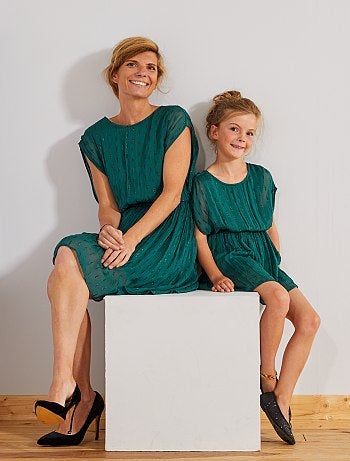 Vestido plissado soltinho - Kiabi